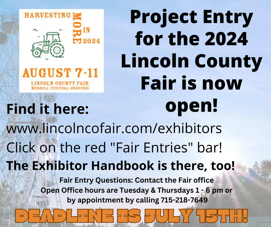 2024 Lincoln Co. Fair Entry is Open! – Extension Lincoln County